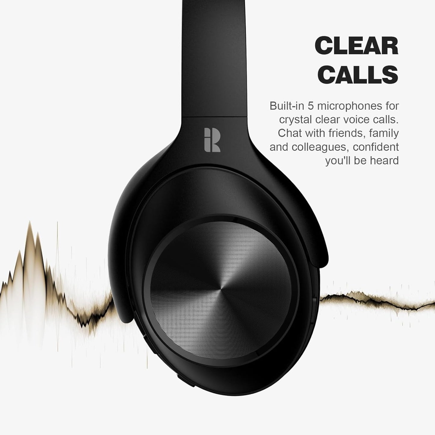 Bluetooth 5.4 Hybrid Active Noise Cancelling Headphones, Wireless Over-Ear Hi-Res Audio, 90H Playtime with Clear Call Mic