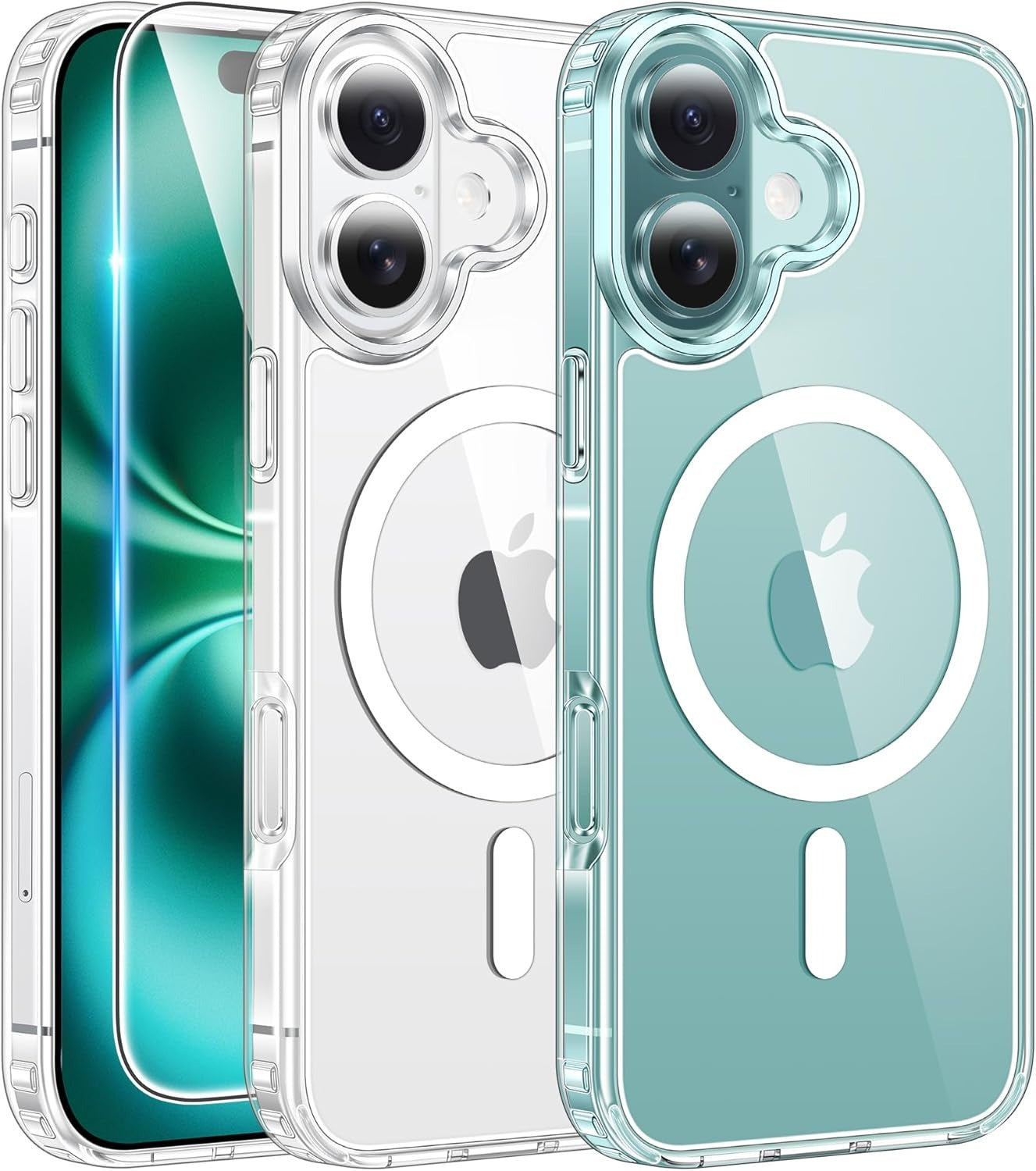 Magnetic Phone Cases with Screen Protector Drop Proof Compatible with Magsafe Slim Anti Yellowing Rugged Shockproof...