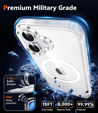 Magnetic Phone Cases with Screen Protector Drop Proof Compatible with Magsafe Slim Anti Yellowing Rugged Shockproof...