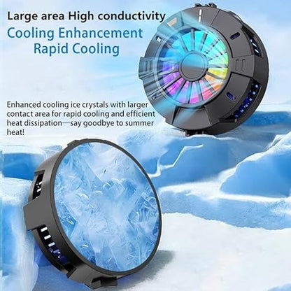 2-in-1 Magnetic & Clip-On Phone Cooler, Semiconductor Cooling Fan for iPhone, Android, iPad & Tablets – Gaming, Streaming & Live Broadcast
