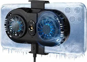 Plug-in Phone Cooler for Gaming, Dual Semiconductor Cooling Chip, Portable Mobile Radiator Cooling Fan for iPhone & Android